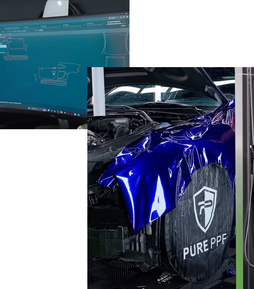 PURE PPFのカットデータ作成と施工